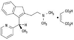 Малеат диметиндена: химическая и структурная формула вещества