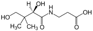Химическая и структурная формула пантотеновой кислоты